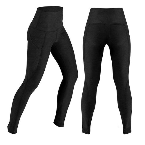 Pantalons De Yoga Taille Haute Pour Femmes, Entraînement De Contrôle Du Ventre, Course À Pied, Leggings Extensibles À 4 Voies, Avec Poche, Noir M