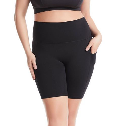 Pantalons De Yoga Pour Femmes Avec Poches Leggings Sportifs Taille Haute, Noir L