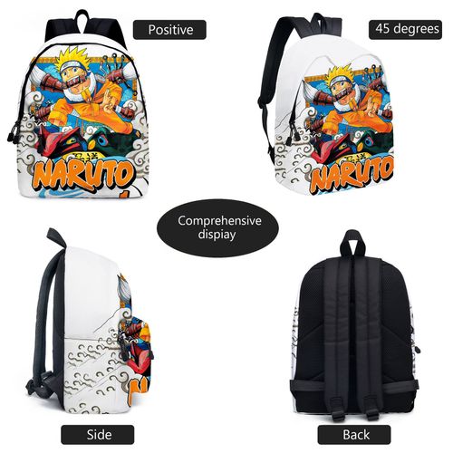 Sac à dos motif dessin animé Naruto, cartable pour garçons et filles, ensemble deux pièces sac à dos Naruto (sac à dos, trousse)