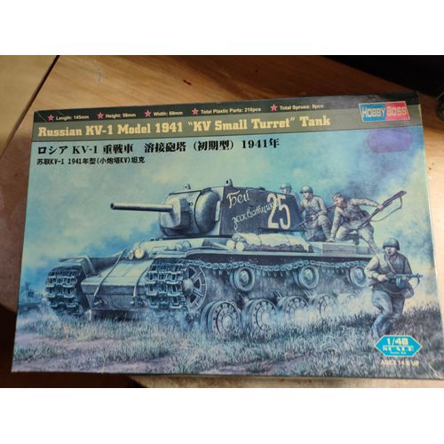 Maquette 1/48 Trumpeter : Russian Kv-1 Model 1941 Kv Small Turret Tank-Trumpeter
