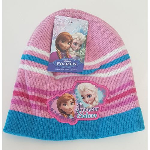 Bonnet Enfant Fille / Reine Des Neiges / Avec Les 2 Soeurs Brodees Sur Le Bonnet / 52 Cm / Neuf
