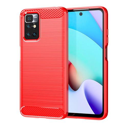 Coque Redmi Note11 5g/11t 5g Housse Antichoc Brossée-Rouge