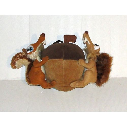 Peluche L'age De Glace Scrat Et Scratina Sur Un Gland Fox - Doudou Ecureuil Scrat Dawn Of The Dinosaurs