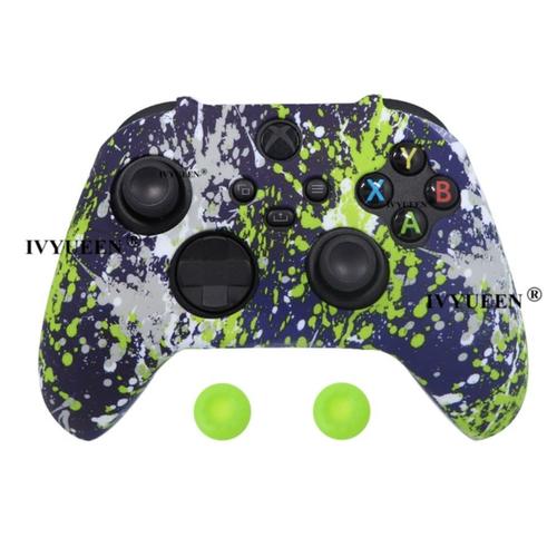 Ivyueen - Étui De Protection En Silicone Pour Manette Sans Fil Xbox Série S X, Avec Capuchons De Poignée, Impression Par Transfert D'eau