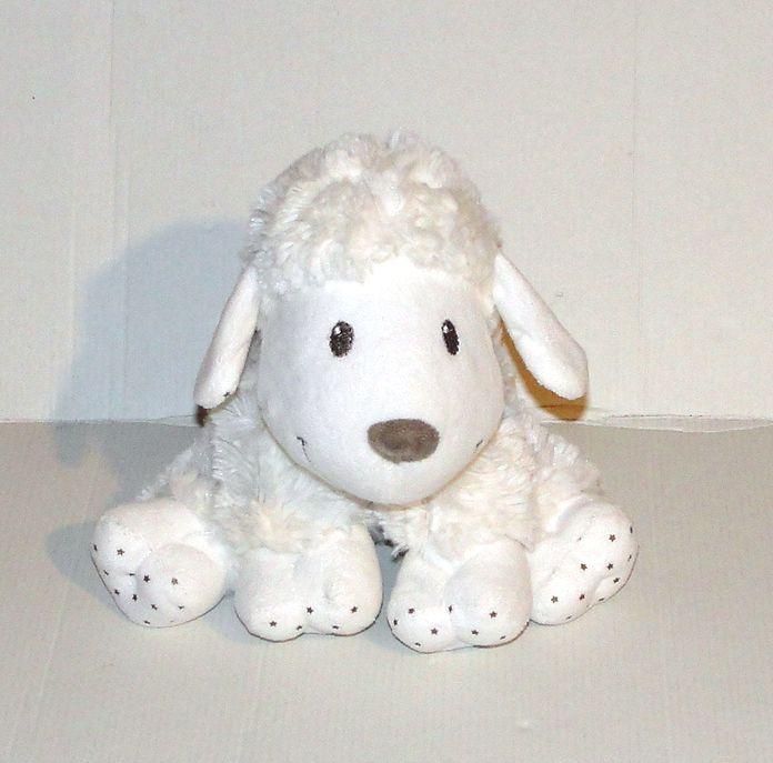 Nicotoy Peluche mouton agneau blanc beige 30 cm