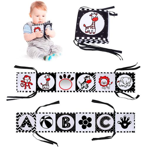 Livre Tissu Bébé Eveil 0 3 6 Mois,Livre Tissu À Suspendre Livre De Naissance Livre Sensoriel Bebe Eveil 0-3 Mois Garçon Fille(Animal)