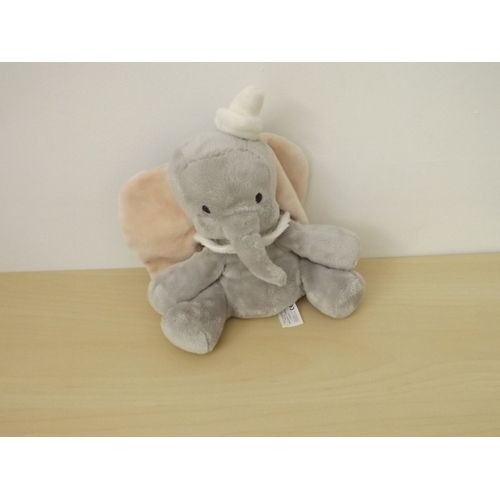 Doudou Peluche Éléphant Gris Dumbo Disney