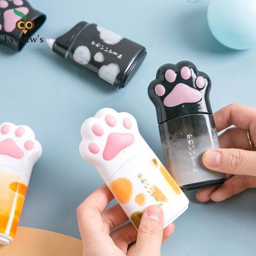 Bande Correctrice Patte De Chat Mignon Kawaii, 1 Pièce, Papeterie Scolaire Et De Bureau, Cadeau De Belles Choses, Bande Correctrice Drôle