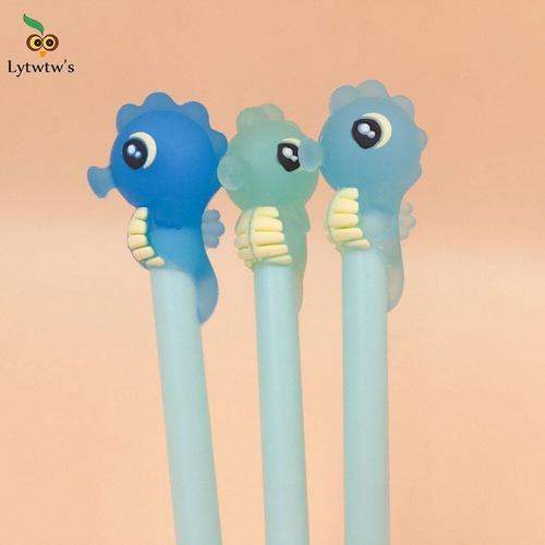 Stylo À Gel, 1 Pièce, Kawaii, Dessin Animé, Cheval De Mer, Fournitures Scolaires, De Bureau, Papeterie, Cadeau Créatif