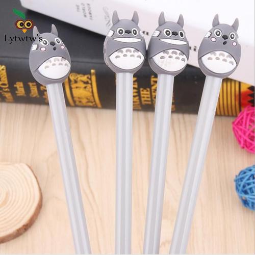 Lot De 4 Stylos À Gel Dessin Animé Chat Totoro, Fournitures Scolaires, Kawaii, Bureau, Poignées Créatives, Cadeau