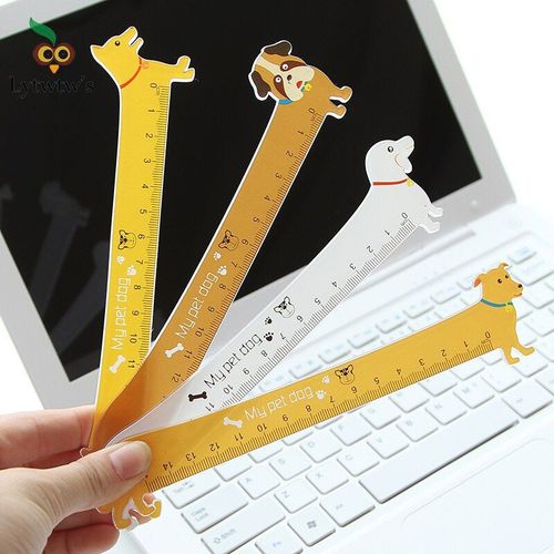 Règle Droite En Plastique, Joli Chien Chiot Mignon Kawaii, Papeterie Scolaire Pour Écoliers, Cadeau De Mesure, 1 Pièce