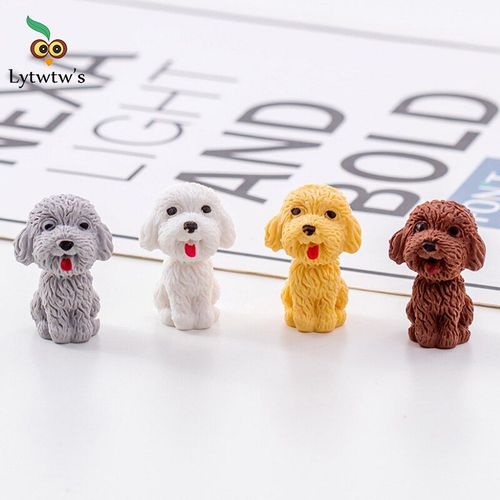 Gomme À Crayon Chien Mignon Kawaii 1 Pièce, Dessin Animé Teddy Gomme Enfants Nouveauté Fournitures De Papeterie Scolaire Et De Bureau