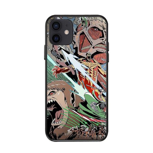 Coque De Téléphone Portable Dessin Animé Japonais L'attaque Des Titans, Étui Mat Transparent Pour Iphone 7 8 11 12 13 Plus Mini X Xs Xr Pro Max