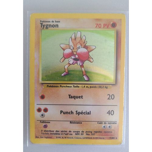 Tygnon 7/102 - 70pv - Vf - Rare Holo - Set De Base - Bon État