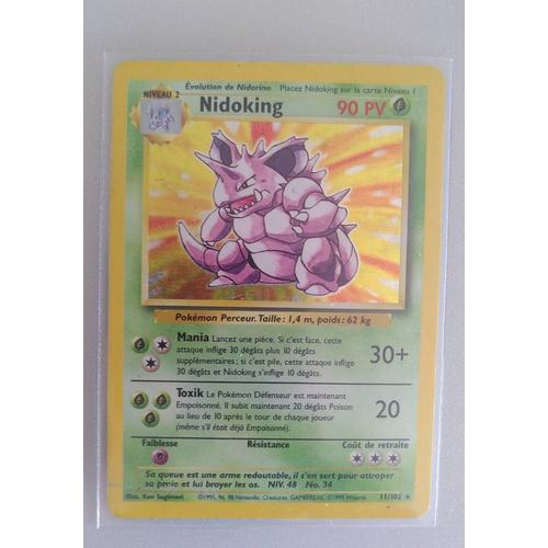 Nidoking 11/102 - 90pv - Vf - Rare Holo - Set De Base - Très Bon État