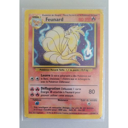 Feunard 12/102 - 80pv - Vf - Rare Holo - Set De Base