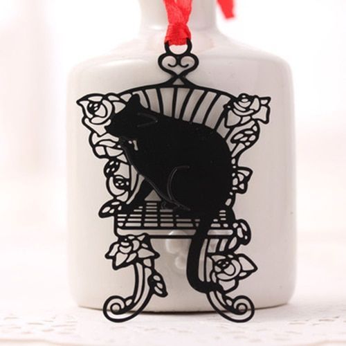 Marqueur Chat En Métal Pour Livres Pour Enseignant Et Étudiant, Pince Mignon Pour Papeterie Scolaire De Et De Bureau, Cadeau Disponible En Noir.