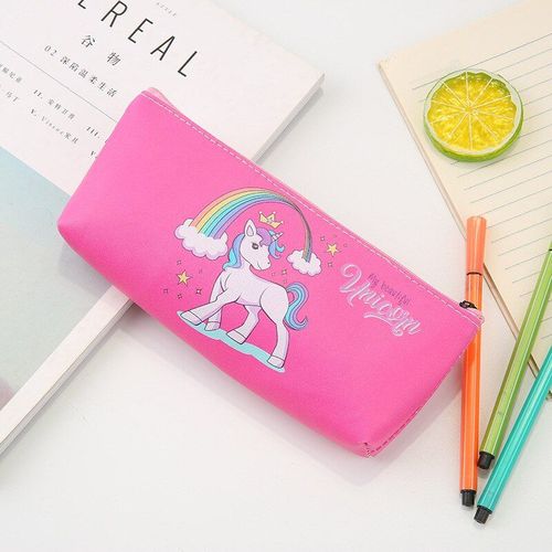 Grand Étui À Crayons Licorne Fleur, Boîte À Crayons Créative En Pvc, Joli Sac À Crayons Pour Enfants, Cadeau, Fournitures Scolaires