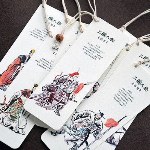 Marque-Pages En Papier Avec Les Personnages Des Trois Royaumes, Carte De Message De Style Ancien, Papeterie Cadeau, 10 Pièces