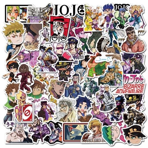 Autocollants Jojos Bizzare Adventure, Étiquette De Papeterie, Pour Moto, Voiture, Ordinateur Portable, Réfrigérateur, Dessin Animé, 10 Paquets