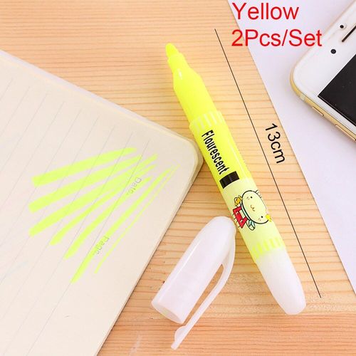 Stylo Marqueur De Couleur Lapin Créatif, Stylo Fluorescent Pour Dessin, Gribouillage, Marquage, Fournitures De Papeterie Scolaires Et De Bureau, 2 Pièces