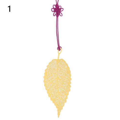 Signet En Métal Style Plume Ajourée 1 Pièce, Signet Classique Avec N¿Ud Chinois, Papeterie Scolaire Et De Bureau, Cadeaux Pour Enfants