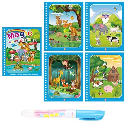 Carnet De Dessin Magique Princesse Zoo, Dessin À L'eau, Sirène, Dessin Animé, Gribouillage, Jouets, Cadeaux Pour Enfants