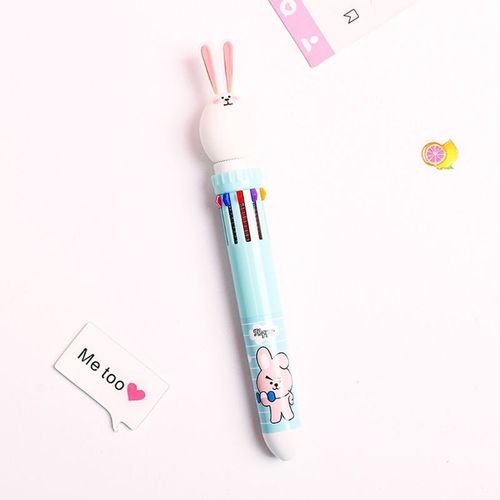 Stylo À Bille Lapin En 10 Couleurs, 0.5mm, Dessin Animé Mignon, Presse, Fournitures Scolaires Et De Bureau, Accessoires, Papeterie Cadeau Pour Enfants