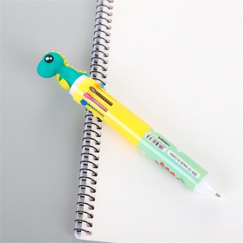 1pc Mignon Dinosaure 10 Couleurs Stylo À Bille Kawaii Roller Stylo Mignon Signature Stylos Bureau École Papeterie Écriture Fournitures