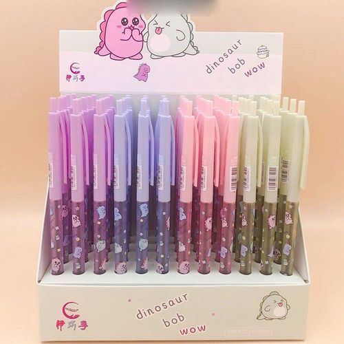 Stylo À Bille Dinosaure Kawaii, 60 Pièces/Lot, Fournitures D'écriture Scolaires Et De Bureau, Papeterie Cadeau