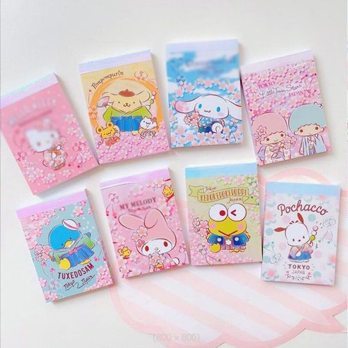 Bloc-Notes Adhésif Chat Cerise Chien, Étiquette Autocollante Mignon N Times, Marque-Page, Papeterie Fournitures Scolaires, 16 Pièces/Lot, Kawaii