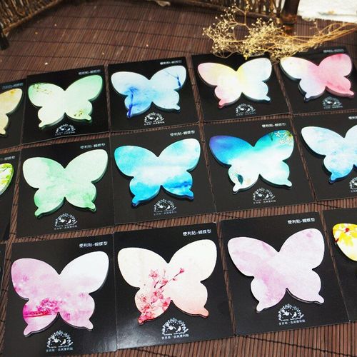 Bloc-Notes Créatif Papillon, 30 Pièces/Lot, Étiquette Autocollante Mignonne N Times, Signet, Papeterie Fournitures Scolaires Postérieures