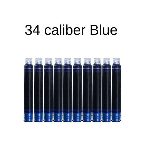 Cartouches D'encre À Gros Calibre, Bleu Jetable, Pour Stylo Plume Noir, 20 Pièces, Qualité De Luxe