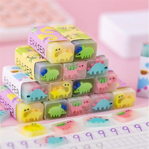 Gommes À Crayon En Forme De Dinosaure Kawaii, 32 Pièces/Lot, Adorables Gommes À Crayon En Caoutchouc Pour Dessin Et Écriture, Papeterie Cadeaux Pour Enfants, Fournitures Scolaires Et De Bureau