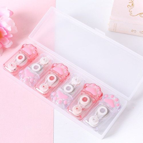 Bande Correctrice Patte De Chat Transparente Kawaii 6m, 24 Pièces/Lot, Bandes Correctrices Mignonnes, Papeterie Promotionnelle, Fournitures Scolaires Et De Bureau