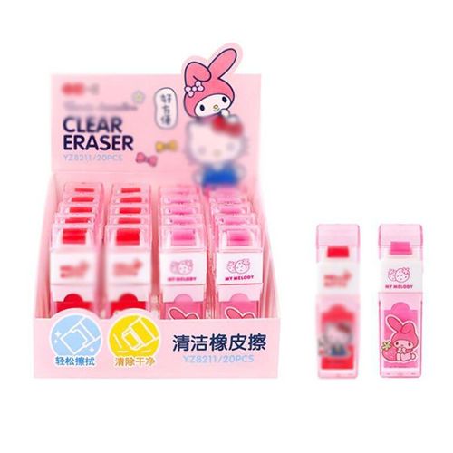 Gommes À Crayon En Caoutchouc Créatives Chat Clair, Dessin Mignon, Papeterie Cadeaux Pour Enfants, Fournitures Scolaires, 20 Pièces/Lot