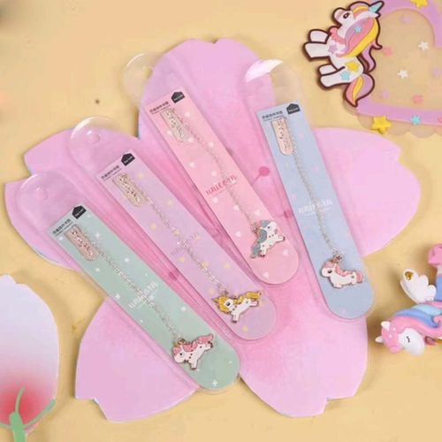 Marque-Page Licorne Pour Livres, 24 Pièces/Lot, Dessin Animé, Pendentif En Métal, Trombone, Fournitures Scolaires Et De Bureau, Papeterie Cadeau