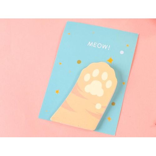 Bloc-Notes Kawaii Patte De Chat, Étiquette Autocollante, Mignon N Times, Signet, Papeterie Fournitures Scolaires, 50 Pièces/Lot