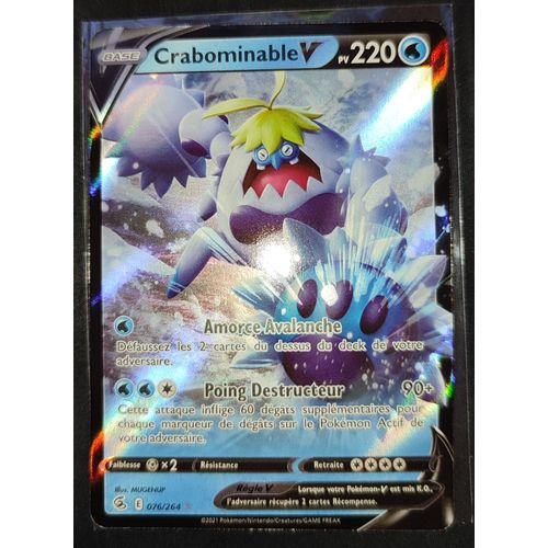 Carte Pokémon Crabominable V 076/264 Poing De Fusion Eb08 ¿