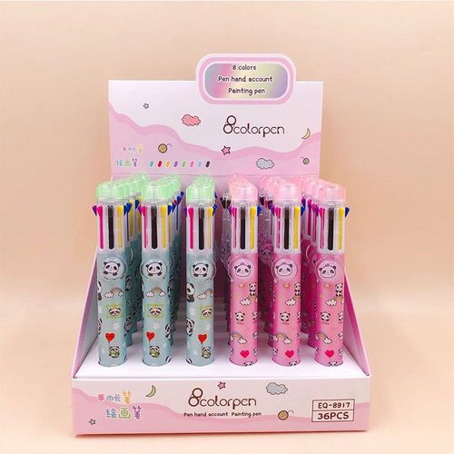 Stylo À Bille Dinosaure Mignon 8 Couleurs, 36 Pièces/Lot, Stylos À Bille De Dessin Animé, Fournitures D'écriture Scolaires Et De Bureau, Papeterie Cadeau