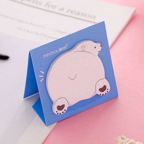 Bloc-Notes Créatif Ours Panda Chien Chat, 48 Pièces/Lot, Bloc-Notes Adhésifs Mignons N Times, Étiquette, Signet, Fournitures De Papeterie Post-École