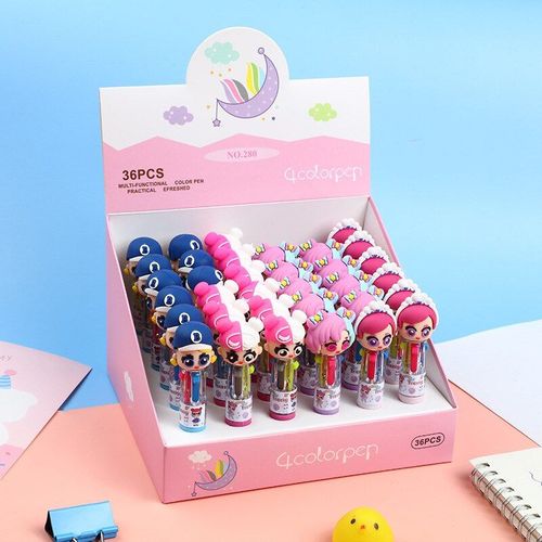 Mini Stylo À Bille En Forme De Dinosaure, 36 Pièces/Lot, 4 Couleurs, Mignon, À Pression, Fournitures D'écriture, Pour École Et Bureau, Papeterie Cadeau