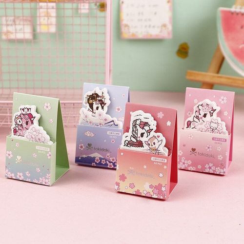 Bloc-Notes Licorne Debout, 12 Pièces/Lot, Nouveau Bloc-Notes Collant Mignon N Times, Papeterie, Étiquette, Signet, Fournitures Scolaires