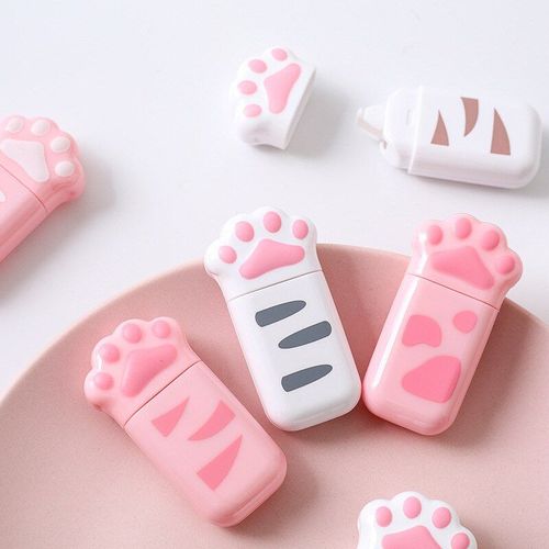 Bande Correctrice Griffe De Chat Mignon, 4 Pièces, Cadeau Pour Étudiant, Papeterie Scolaire Et De Bureau