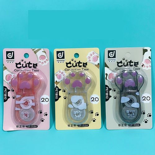 Bande Correctrice Patte De Chat 8m, 24 Pièces/Lot, Nouvelles Bandes Correctrices Mignonnes, Papeterie Promotionnelle, Fournitures Scolaires Et De Bureau, Vente En Gros