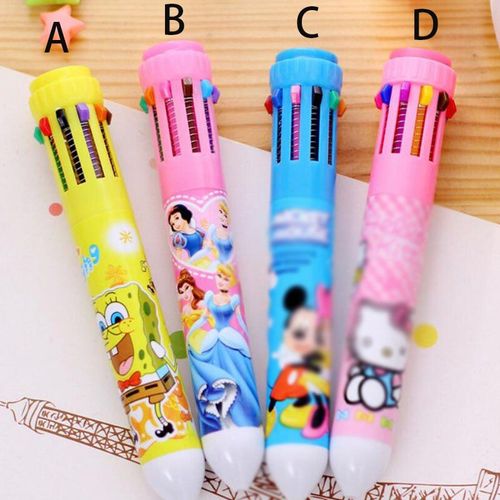 Lot De 40 Stylos À Bille Princesse Kawaii, Chat Et Souris, 10 Couleurs, Mignon, Matériel D'écriture, Fournitures Scolaires Et De Bureau