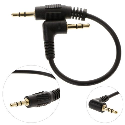 Adaptateur de câble Audio mâle à mâle à Angle droit de voiture de 10cm, Jack Aux de 3.5mm pour haut-parleur