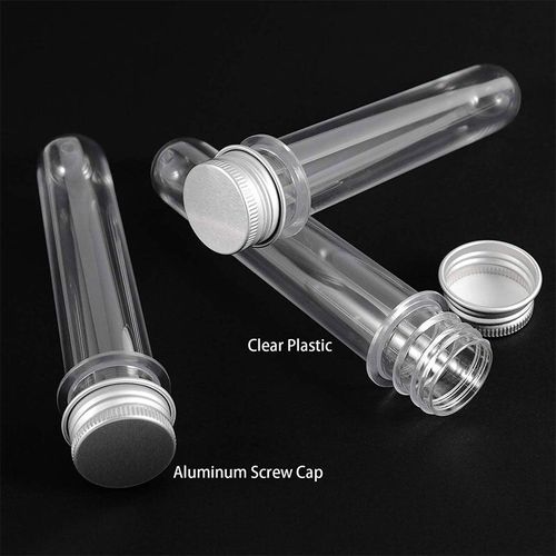 Tube À Essai En Plastique Avec Bouchon À Vis, Capsule, Bouteille En Pet, Bouchon En Aluminium, Avec Joint Sensible À La Pression, 40ml