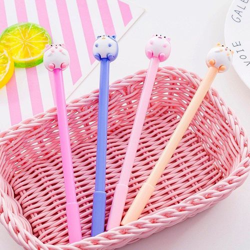 48 Pièces/Lot 0.5mm Encre Noire Créative Mignon Dessin Animé Animal Souris Fuyao Yuanbao Bonbon Couleur Gel Stylo Unisexe Stylo Stylo À Bille