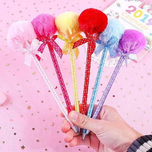Lot De 48 Stylos À Bille En Peluche Avec N¿Ud Papillon, Papeterie Créative Pour Filles, Cadeau De Promotion De Mariage Pour La Saint-Valentin